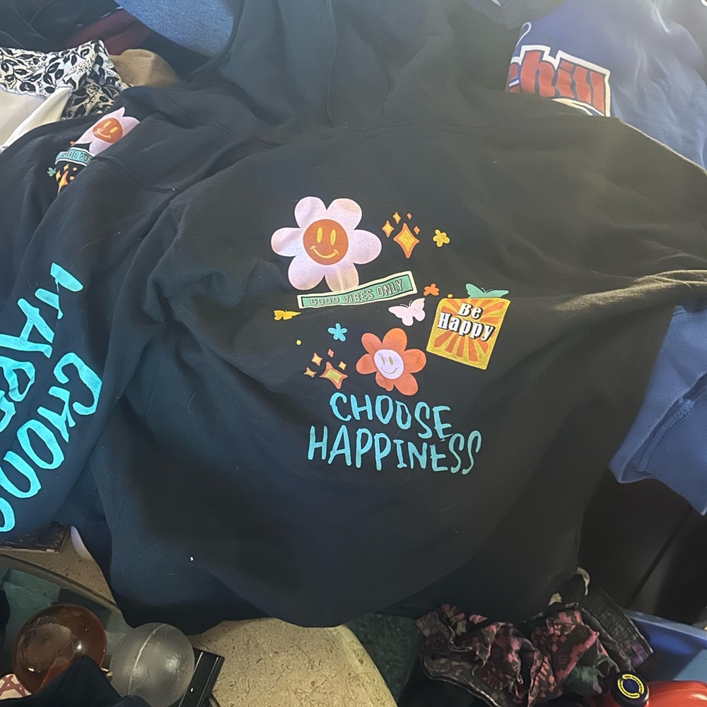 Choose Happiness Black Hoodie